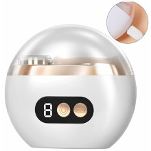 Coupe-ongles électrique 3 en 1 pour enfants et adultes, lime et polisseuse à ongles électrique avec LED, ultra silencieuse, blanche