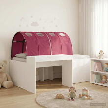vidaXL Bed with Tunnel 4 pcs Artisian Oak and Red Engineered Wood
