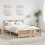 VidaXL vidaXL Bed Frame with Headboard Brown 150 x 200 cm Engineered Wood 1