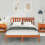 VidaXL vidaXL Bed Frame with Headboard Wax Brown 120 x 190 cm Solid Pine Wood 2