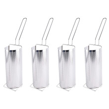 4X Edelstahl Gebratener Korb Lang Fry Kartoffel Chip BehäLter Am Besten für Pommes Frites Kartoffel Chip Quetscher KüChen Werkzeug