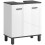 Modern High-Gloss White Under-Sink Cabinet 1