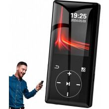 2,4-Zoll-MP3-Player mit 64 GB Speicher, Bluetooth 5.0, HiFi-Klang, integriertem Lautsprecher, Touchscreen, FM-Radio, Diktiergerät und E-Book
