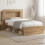 VidaXL vidaXL Bed Frame with Storage Artisan Oak 75 x 190 cm Engineered Wood 1