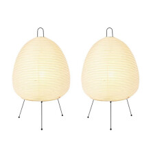 2X Japanese Rice Paper Lantern LED Table Lamp Living Room Bedroom Bedside Study Hotel Homestay Tripod Floor Lamp,EU Plug