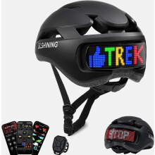 Slimme fietshelm met LED-display aan de achterkant, app-programmeerbare doe-het-zelfhelm met afstandsbediening.