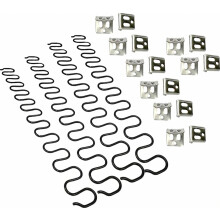 Set van 4 vervangingsveren voor banken, 50 cm lang, met 8 S-haken, zware golfveer reparatieset voor gestoffeerde meubels.