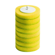48PCS Disposable Toilet Brush Refills No Dead Angle Foam Cleaning Sponges Heads Toilet Brush Bathroom Accessories Yellow