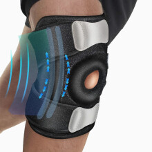 Verstelbare kniebrace met PMMA-zijstabilisator, patellabescherming, compressieondersteuning voor artritis, ACL-blessures en revalidatie.