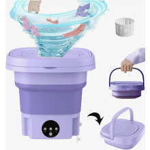 Draagbare mini-wasmachine van 8 liter met was- en centrifugefunctie, compacte reiswasmachine voor op reis, studentenkamers en kleine ruimtes