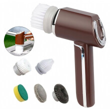 Kabellose elektrische Reinigungsbürste, 5-in-1-Aufsätze, 350 U/min, wasserdicht, für Küche, Bad, Auto und Außenbereich