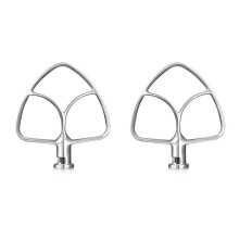 2X Agitateur Plat en Acier Inoxydable pour Batteur sur Socle  de 4,5 à 5 Pintes avec Tête Inclinable, Passe au Lave-Vaisselle