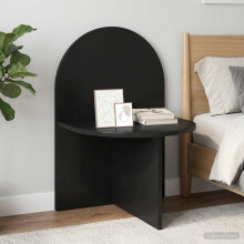 vidaXL Bedside Table Black Oak 48 x 49 x 65 cm Engineered Wood