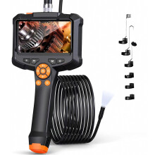 8mm Endoscope Camera, IP67 Waterproof, 4.3-Inch IPS Screen, 1080P HD, 8 Adjustable LEDs, 10m Cable, Handheld Inspection