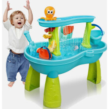 Multifunctional Water and Sand Table for Kids, Learning and Play Table with Accessories, Outdoor Toy