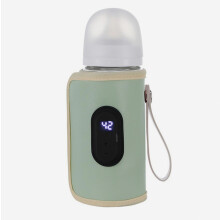 Portable Baby Bottle Warmer for Travel, 20 Temperature Settings, 35C to 55C, Adjustable Velcro Strap, USB Powered