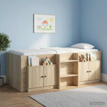 vidaXL Storage Cabinet for Loft Bed 2 pcs Sonoma Oak 66 x 35 x 48 cm