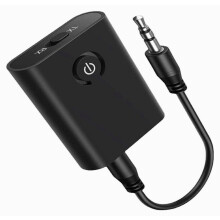 10S Bluetooth 5.0 Transmitter and Receiver 3.5mm for PC TV and Speakers Wireless Audio Transmission Long Battery Life Ea