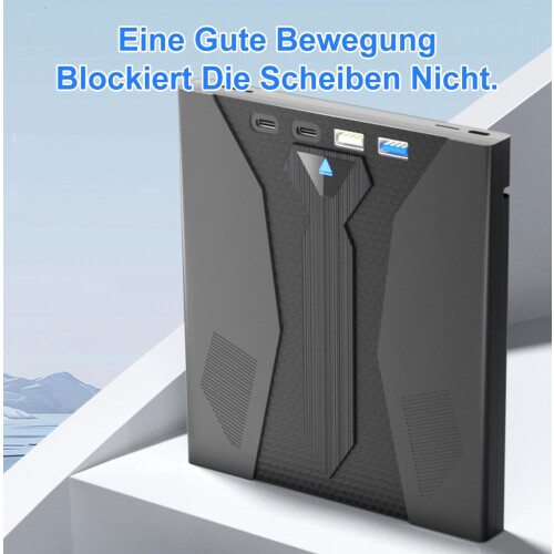 External Drive with USB 3.0 and Type-C, Compact and Lightweight, for Laptop and Tablet Use 1