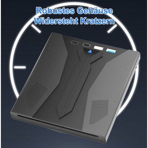 External Drive with USB 3.0 and Type-C, Compact and Lightweight, for Laptop and Tablet Use 2