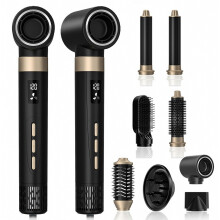 1600W Multifunctional Hair Dryer for Smoothing and Curling, Hot Air, Anti Frizz, 8 Attachments
