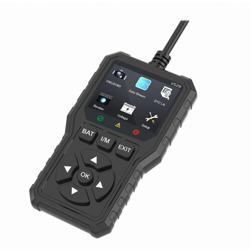 OBD2 Diagnostic Scanner with Live Data Display, Multilingual Code Reader for Engine Check and Vehicle Maintenance
