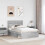 VidaXL vidaXL Bed Frame with Storage Grey Sonoma 120 x 190 cm Solid Pine Wood 5
