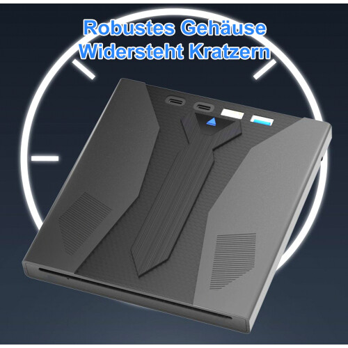 Unità esterna con USB 3.0 e Type-C, compatta e leggera, per laptop e tablet, unità USB Type-C portatile 2