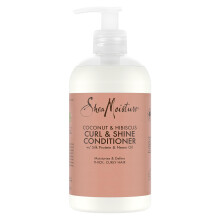 SheaMoisture Coconut & Hibiscus Curl & Shine Conditioner, no silicones or sulphates for thick, curly hair 379 ml