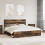 VidaXL vidaXL Bed Frame Smoked Oak 180 x 200 cm Solid Pine Wood 1