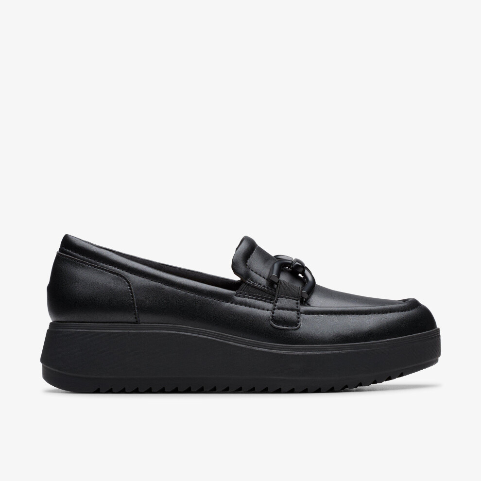 Clarks (Standard, 5 (Adults')) Zylah Top Black Leather