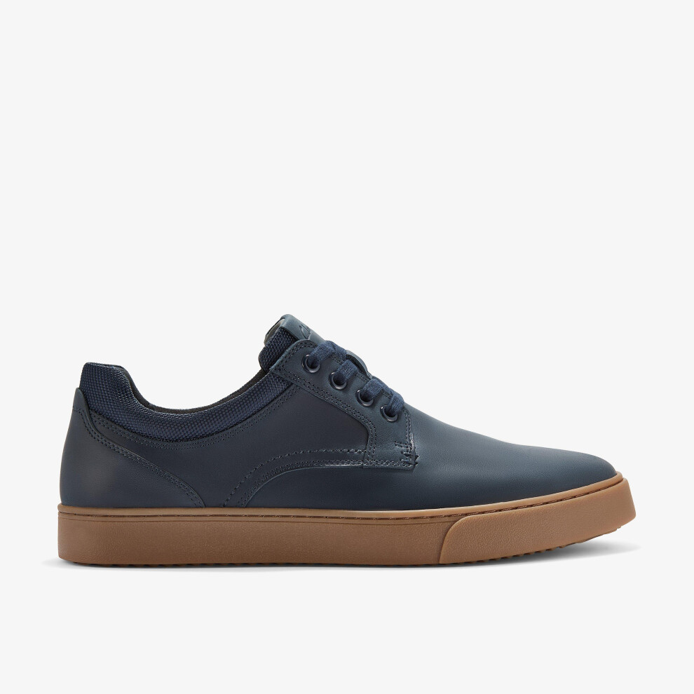 Clarks (Standard, 7 (Adults')) Lockton Tie Navy Oily Lea