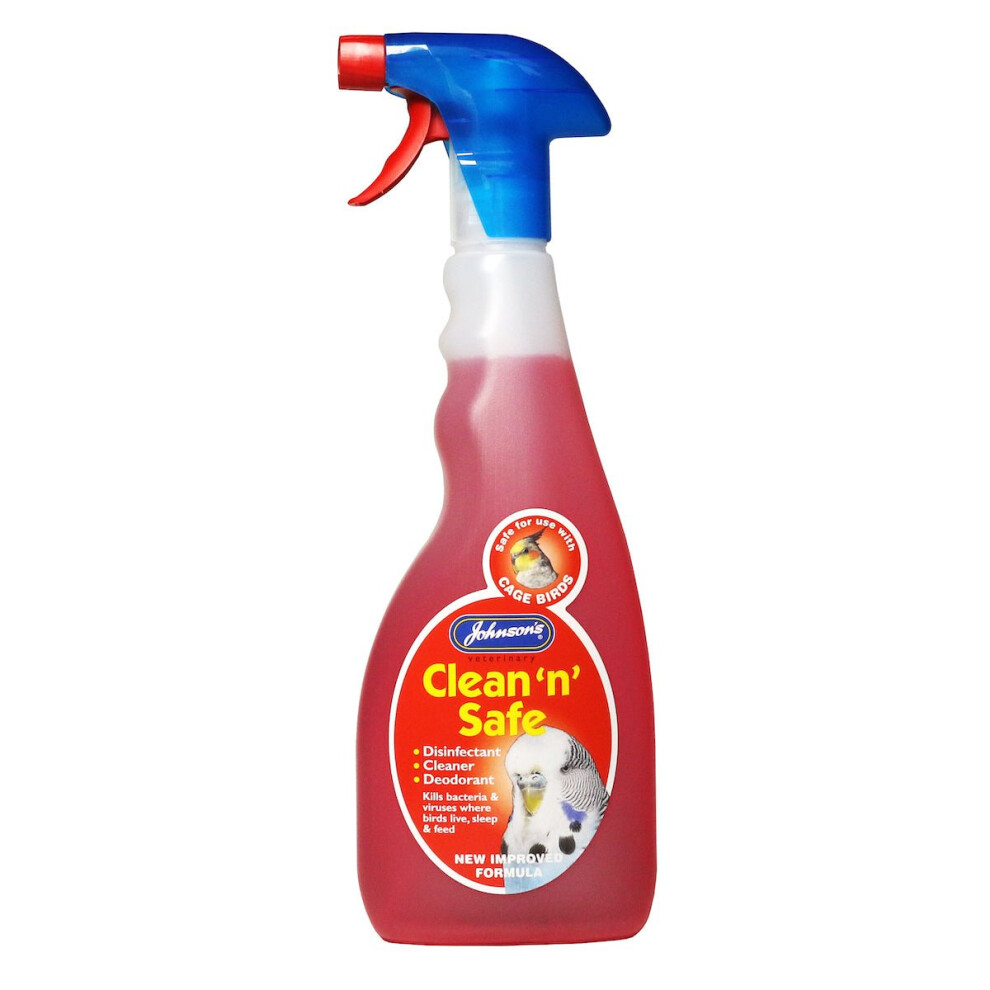 Johnsons Clean and Safe Cage Bird Disinfectant Spray 500ml, Kills Bacteria and Viruses, Fresh Fragrance - Image 6