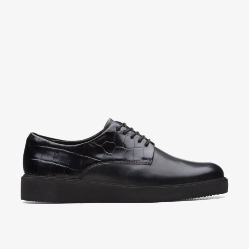 Clarks (Standard, 5 (Adults')) Glickly Derby2 Black Combi