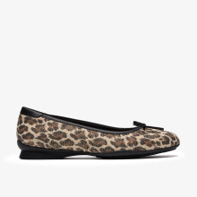 (Standard, 6 (Adults')) Jazmynn Bow Leopard Print