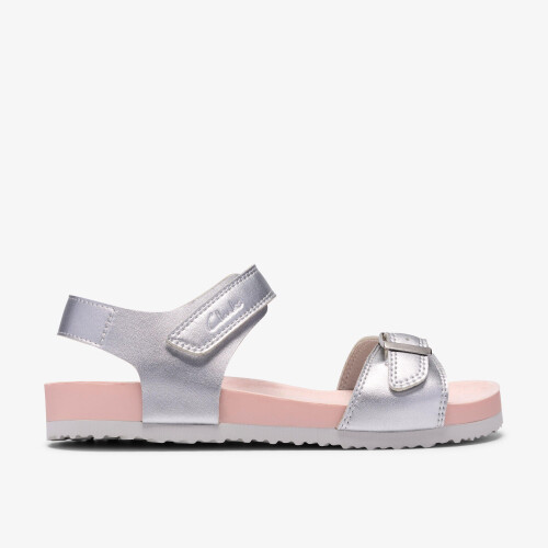 Clarks (Wide, 9 (Children's)) Bali Free K. Silver