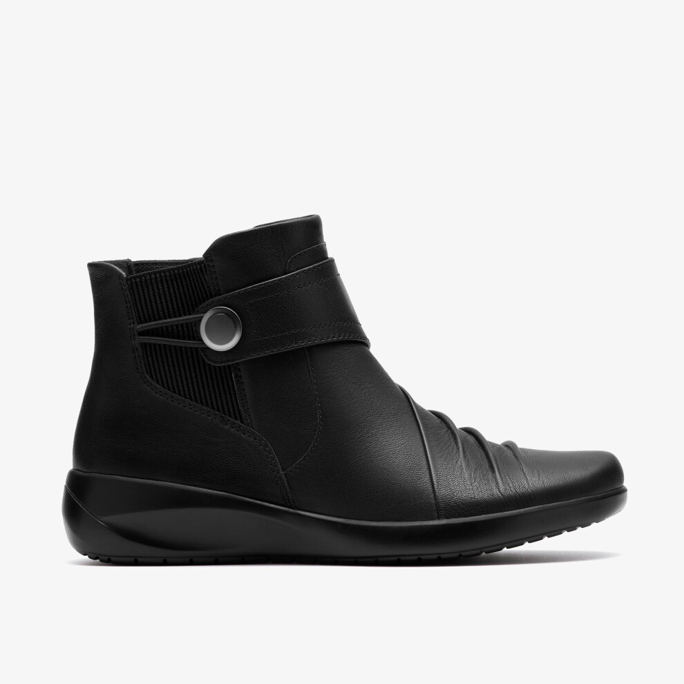 Clarks (Standard, 3 (Adults')) Kaetlyn Sara Black Leather