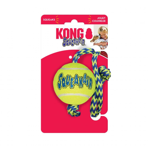KONG KONG SqueakAir Ball With Rope Medium