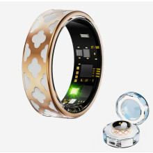 Anello intelligente con custodia di ricarica, tracker per fitness e salute, frequenza cardiaca, monitoraggio del sonno, contapassi, impermea