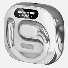 Auricolari Bluetooth aperti con ganci auricolari, vestibilità sicura, audio ad alta risoluzione, design ad anello aperto, display a LED, res