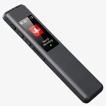Registratore vocale digitale, doppio microfono, acquisizione audio a 360 gradi, registrazione vocale chiara fino a 5 m, preciso in ambienti
