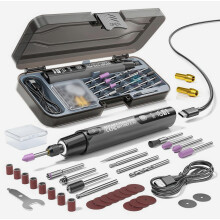 Penna per incisione elettrica a 6 velocità (5.000-16.000 giri/min), mini incisore rotativo senza fili con 34 accessori per la creatività.