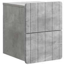 vidaXL Wall-Mounted Bedside Cabinet Concrete Grey 33 x 34.5 x 43 cm