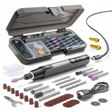 Penna per incisione elettrica a 6 velocità (5000-16000 giri/min), mini incisore rotativo con 34 accessori per progetti creativi.
