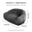 Gray Shiny Silver Lazy Couch - 2 Seater 2