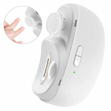 Cortador e polidor de unhas elétrico 2 em 1, aparador silencioso com luz e coletor de resíduos integrado, ideal para uso doméstico e profiss