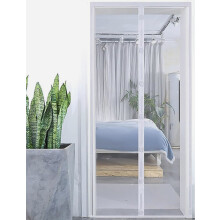 Cortina de porta com tela mosquiteira magnética, 100 x 210 cm, fácil instalação, proteção contra mosquitos e insetos.