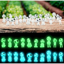 Conjunto de 10 figuras de elfos brilhantes para árvores, decorações de jardim encantado para uso interno e externo.