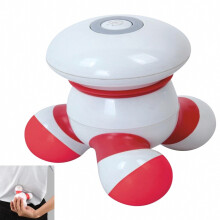 Mini massageador portátil, design biônico, operação com um botão, adequado para diversas áreas do corpo.