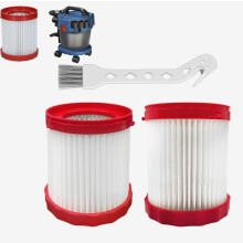 Kit com 2 filtros HEPA compatíveis para aspiradores de pó GAS18V-3 e GAS18V-10L, incluindo escova de limpeza.